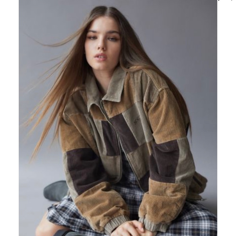 ISO (Do not buy) BDG Patchwork Corduroy Harrington Jacket in Brown M or L.